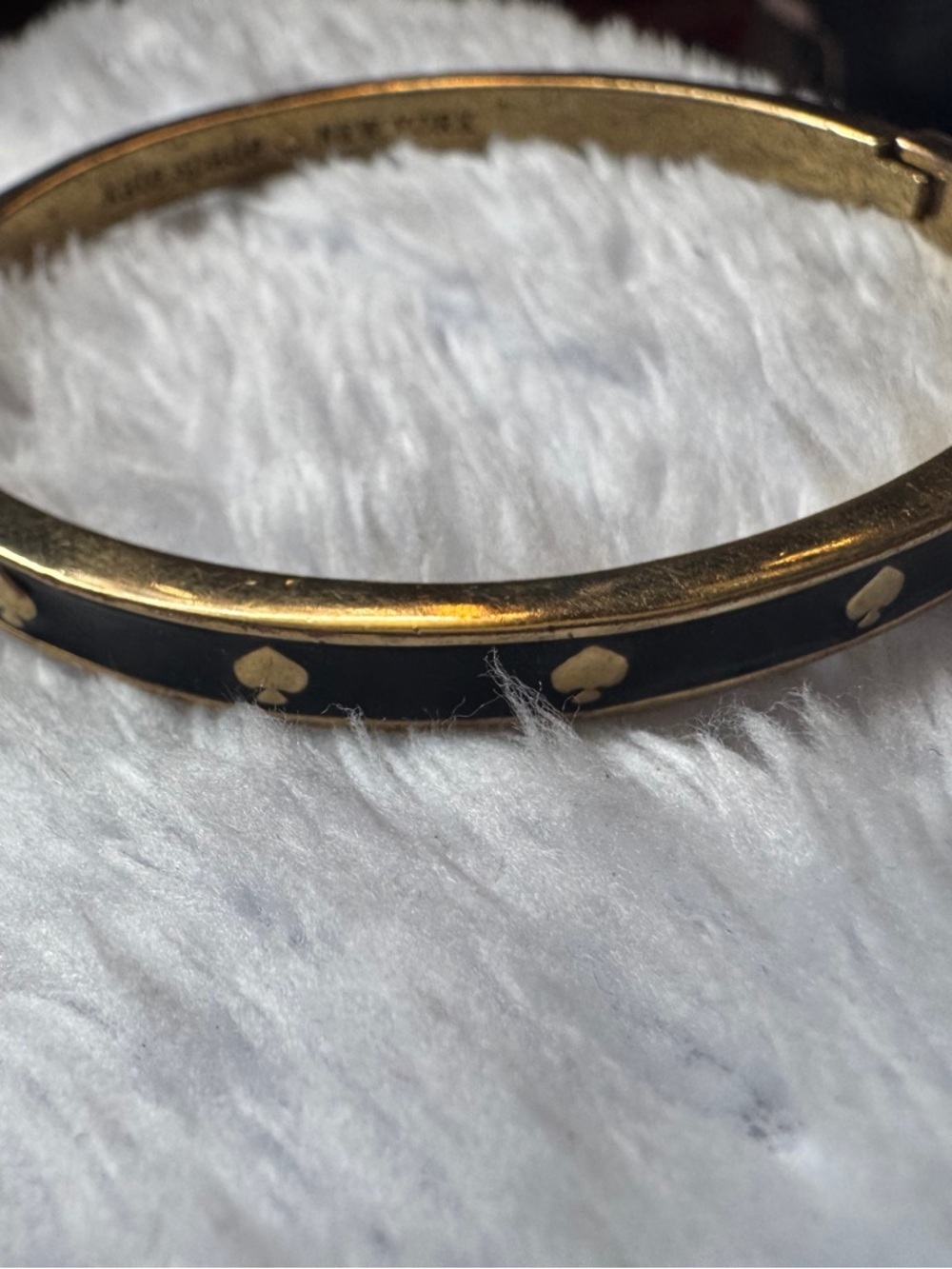 Black and Gold Kate Spade Bangle Bracelet - Picture 4 of 5